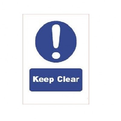 SDI002 - Adhesive Sign - Keep Clear