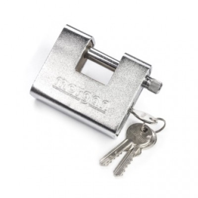 NV250B - Armoured Padlock - 80mm- Heavy Duty Hardened Chrome Body (Brand: )