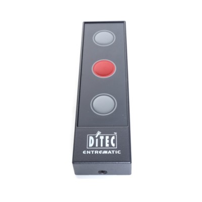 HSD113C - Push Button - 3 Button Station with 3 Key Membrane (Open-Stop-Close), IP40 Rated (Brand: Ditec)