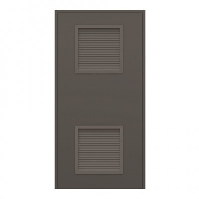 DLS601 Series 6 - Stocked Steel Louvre Doors - Louvre Panel 479mm x 479mm Top / Bottom (Brand: NVM Doors)