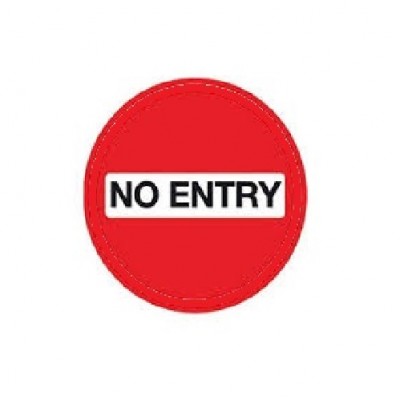 SDI003 - Adhesive Sign - No Entry