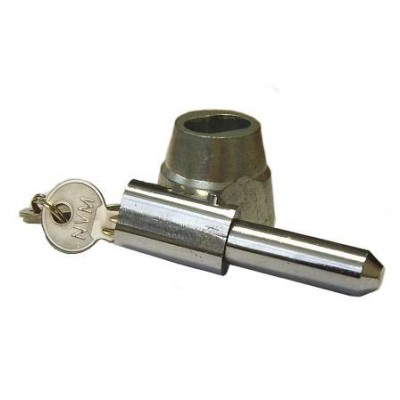 NV195F - Bullet Lock & Housing - Steel & Brass - Chrome & Zinc Plated image