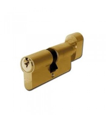 DHL021 - Euro Cylinder -  Keyed One Side, Thumb Turn One Side - Brass